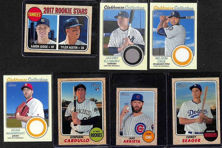 2017 Topps Heritage + Heritage High Number Complete Sets w. Short Prints + (59) Inserts (Aaron Judge Rookie)