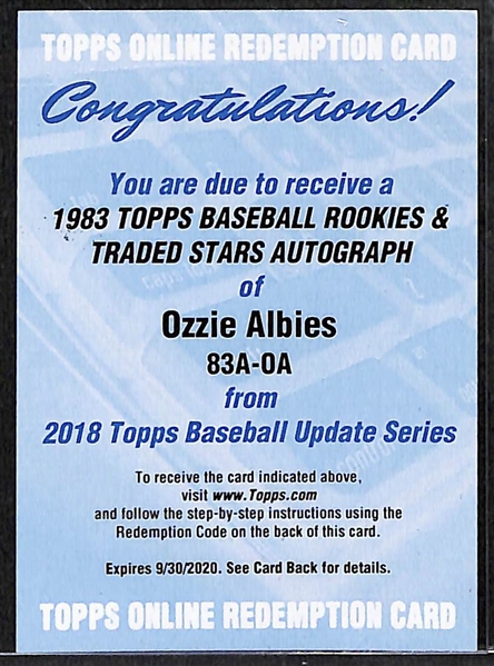 2018 Topps Update Complete Set w. Ozzie Albies Rookie Autograph (Ohtani, Soto, Acuna Rookies)