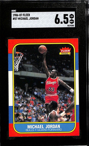 1986-87 Fleer Michael Jordan #57 Rookie Card Graded SGC 6.5
