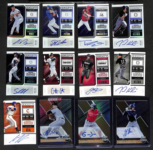 Lot of (250+) Panini Baseball Draft + Prospect Cards w. (33) Autographs + Relics inc. Anthony Volpe Patch Autograph (#/199), Spencer Torkelson Patch Autograph (#/199), +