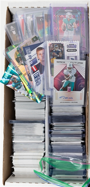 Lot of (1200+) 2022 Football Cards w. (38) Autographs + Relics, (80) Numbered Cards, +