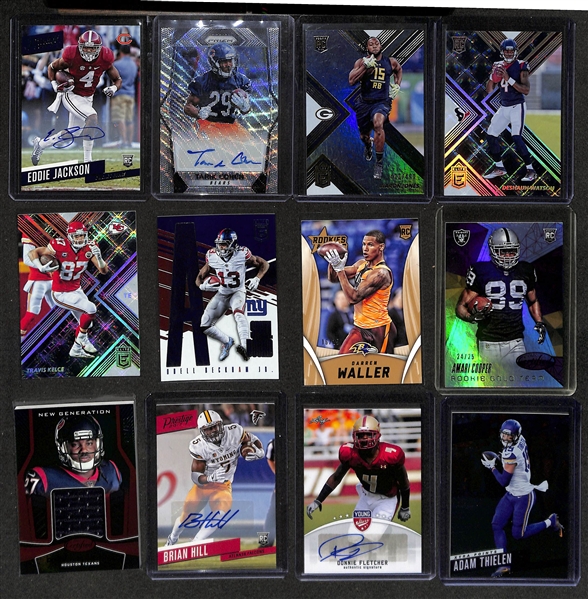 Lot of (1200+) Football Cards w. (32) Autographs + Relics, (69) Numbered Cards, +