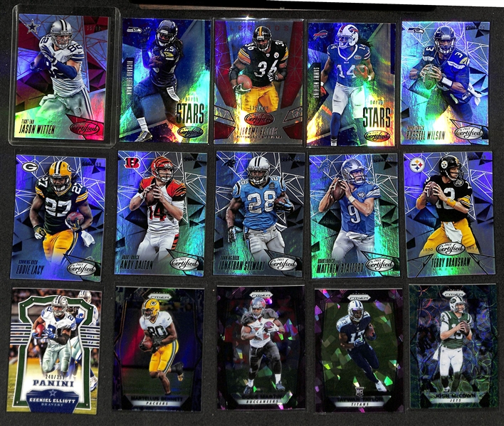 Lot of (1200+) Football Cards w. (32) Autographs + Relics, (69) Numbered Cards, +