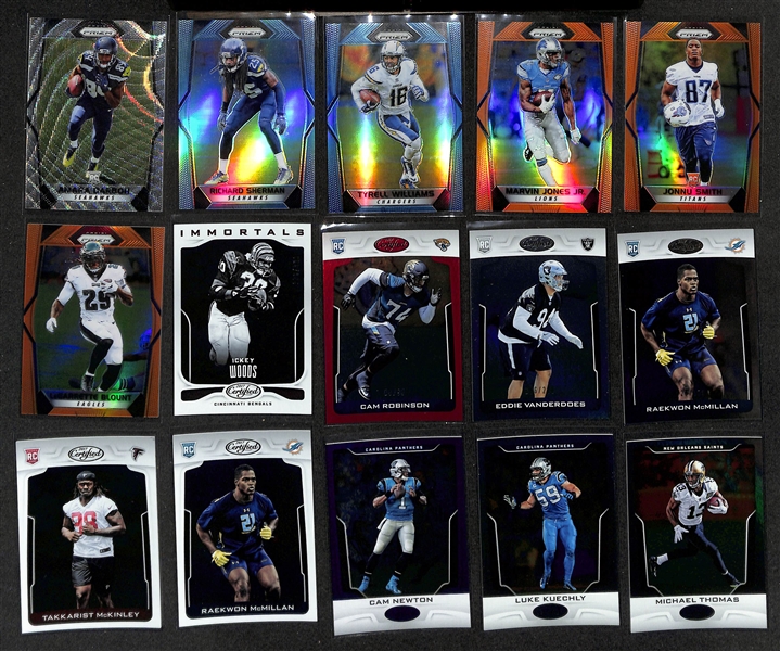 Lot of (1200+) Football Cards w. (32) Autographs + Relics, (69) Numbered Cards, +
