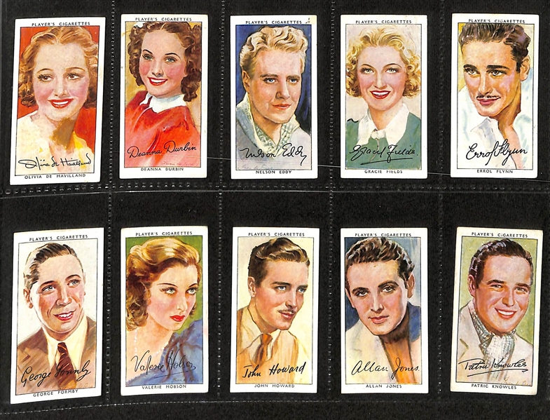 1934 Gallaher Champions 2nd Series Complete Set of 48 Cards & 1938 John Player & Sons Film Stars 3rd Series Complete Set of 50 Cards, More