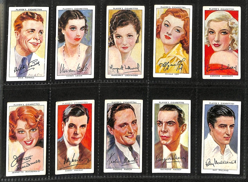 1934 Gallaher Champions 2nd Series Complete Set of 48 Cards & 1938 John Player & Sons Film Stars 3rd Series Complete Set of 50 Cards, More