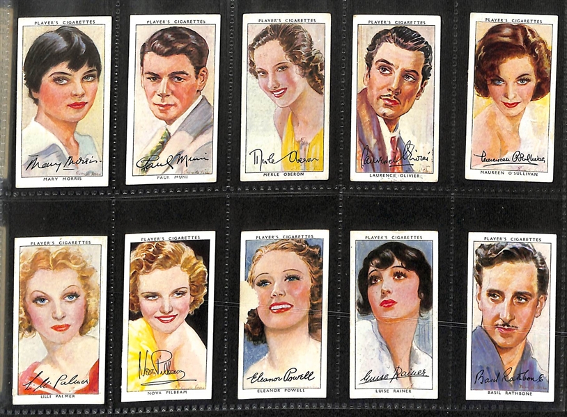 1934 Gallaher Champions 2nd Series Complete Set of 48 Cards & 1938 John Player & Sons Film Stars 3rd Series Complete Set of 50 Cards, More
