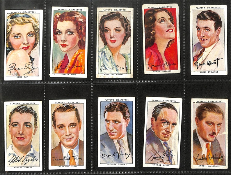 1934 Gallaher Champions 2nd Series Complete Set of 48 Cards & 1938 John Player & Sons Film Stars 3rd Series Complete Set of 50 Cards, More