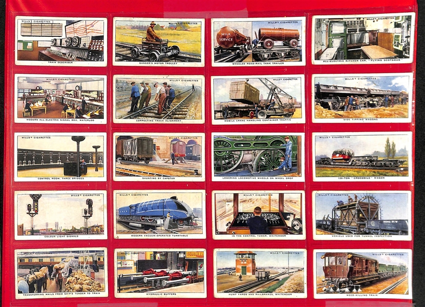 1940 Wings Cigarettes Airplanes Complete Set of 50 Cards, & (150+) 1920-1950s Cars, Trains, & Planes Cards 