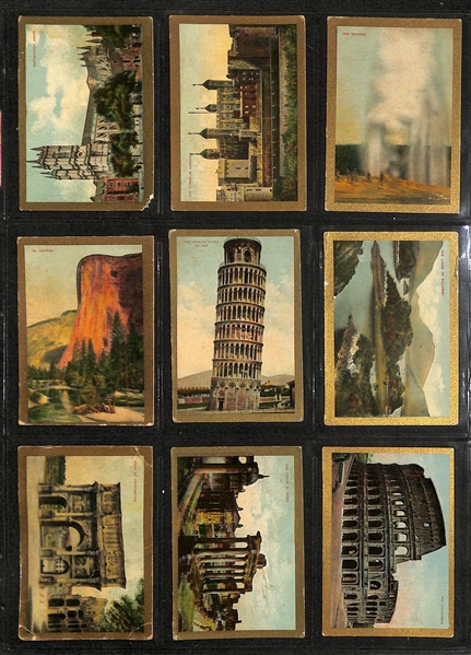Lot of (16) 1911 T99 Pan Handle Scrap Scenery Cards & (9) 1911 Hassan Scenery Cards 