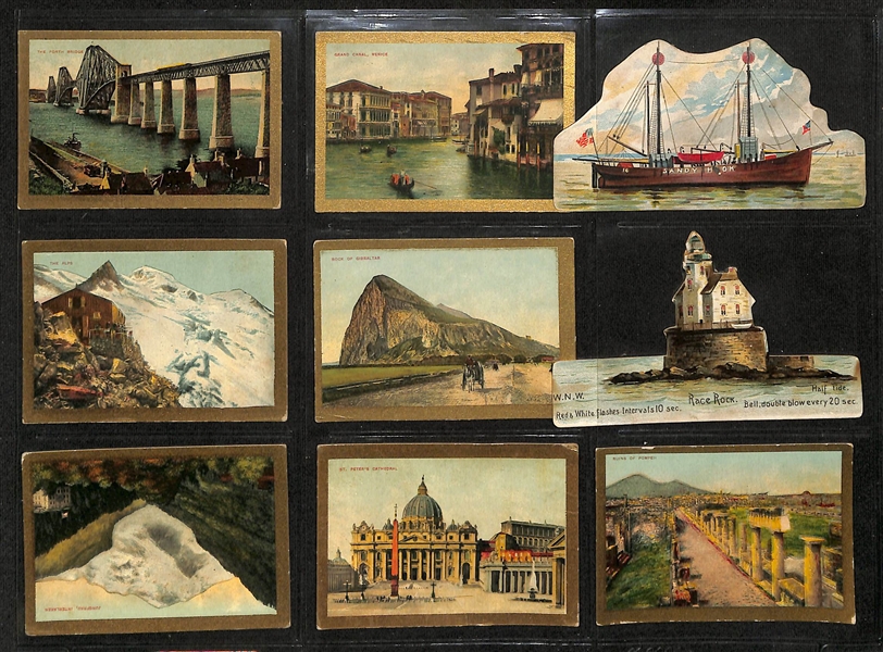 Lot of (16) 1911 T99 Pan Handle Scrap Scenery Cards & (9) 1911 Hassan Scenery Cards 