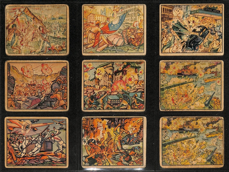 Lot of (60) 1938 Gum R69 Horrors of War Cards & (11) 1941 War Gum Cards