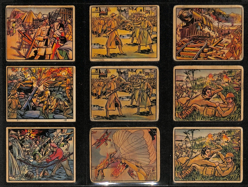 Lot of (60) 1938 Gum R69 Horrors of War Cards & (11) 1941 War Gum Cards