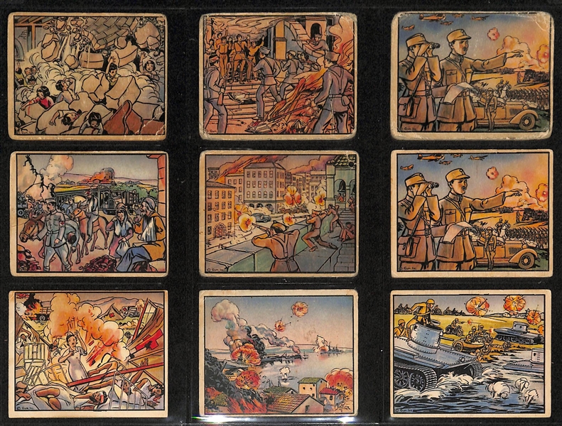 Lot of (60) 1938 Gum R69 Horrors of War Cards & (11) 1941 War Gum Cards