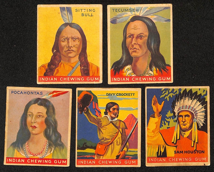 Lot of (26) 1933 Goudey Indian Gum Cards & (15) 1933 Gum Wild West Series  w. Goudey Indian Sitting Bull