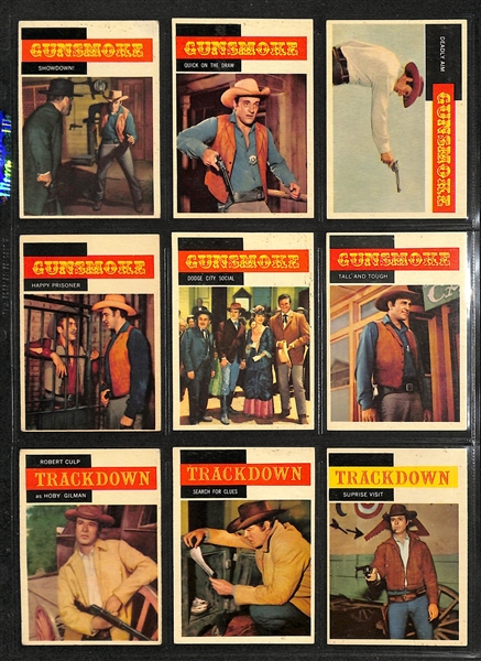 1958 Topps TV Westerns Complete Set of 71 Cards w. James Arness & Steve McQueen