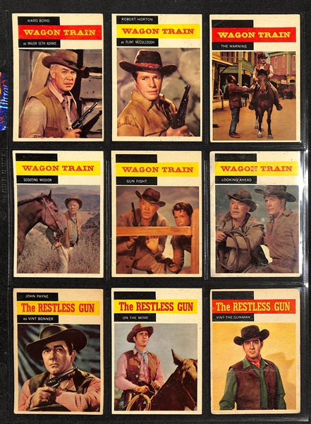 1958 Topps TV Westerns Complete Set of 71 Cards w. James Arness & Steve McQueen