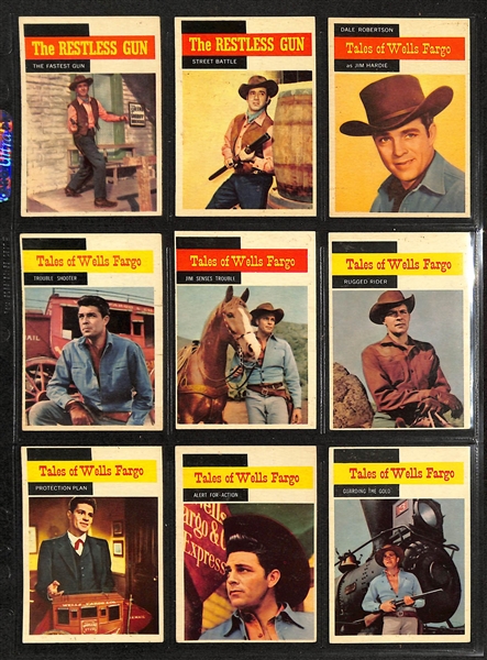 1958 Topps TV Westerns Complete Set of 71 Cards w. James Arness & Steve McQueen