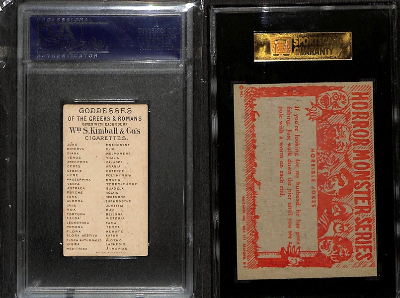 Lot of (83) 1889-1966 Non-Sport Cards w. N188 WS Kimball Meditrina PSA 4 & 1961 Nu-Card #47 Behemoth SGC 7
