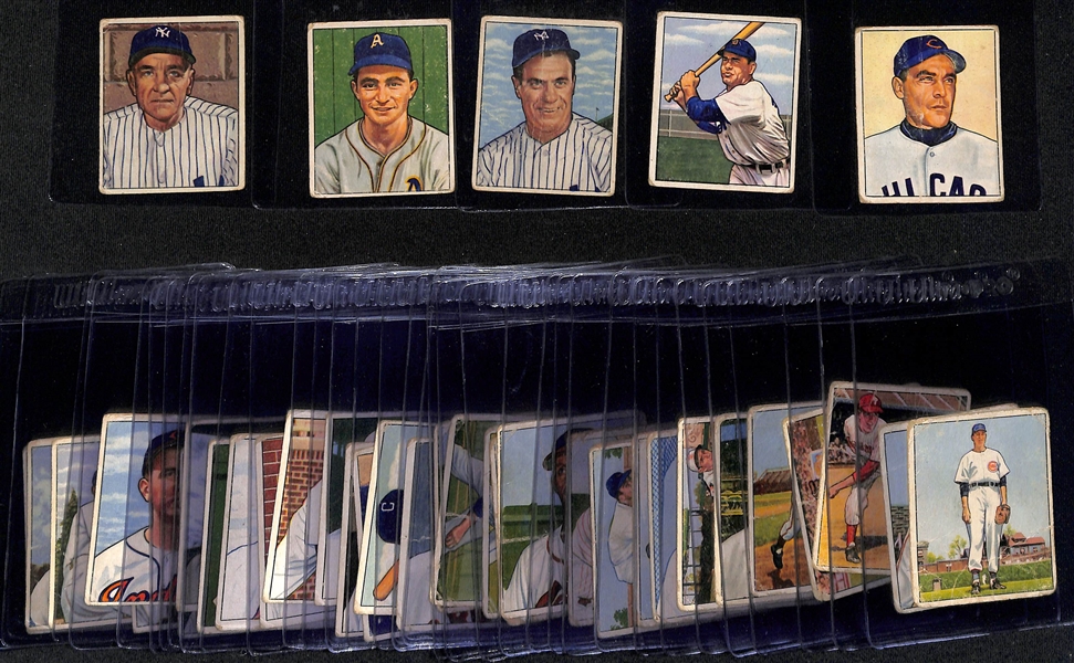 Lot of (41) 1950 Bowman Baseball Cards w. Casey Stengel