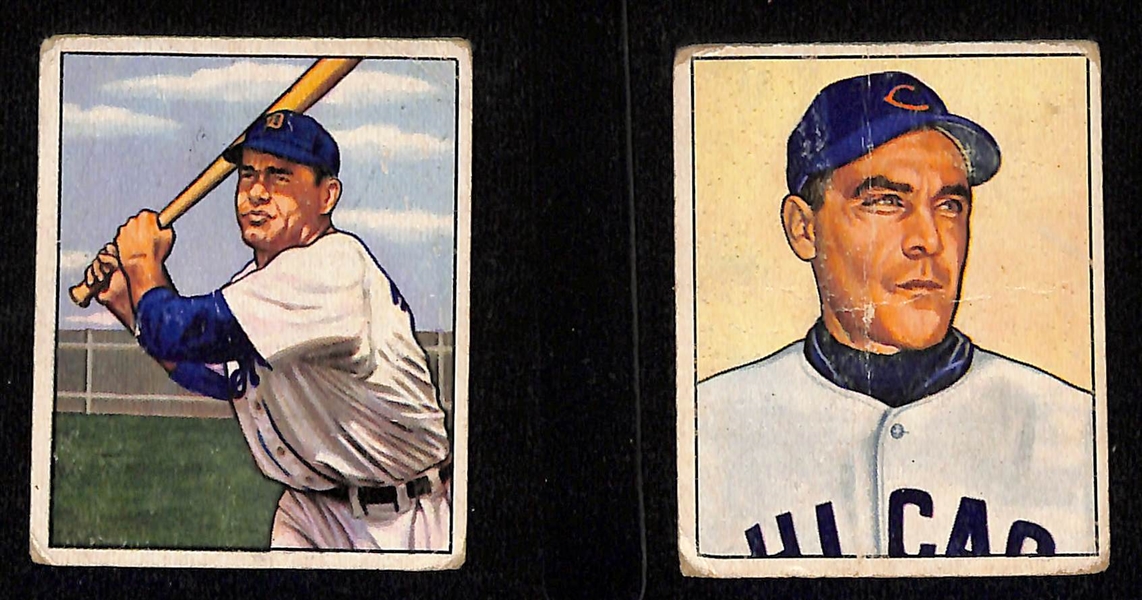 Lot of (41) 1950 Bowman Baseball Cards w. Casey Stengel