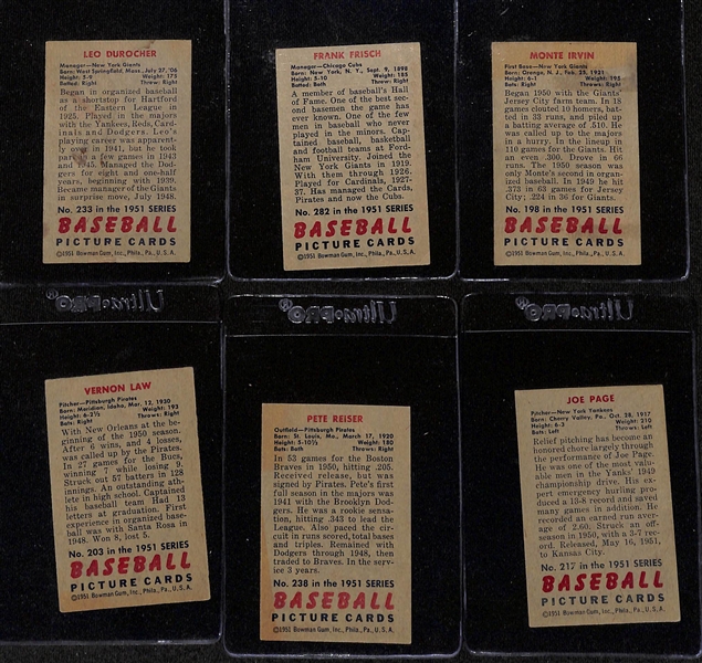 Lot of (37) 1951 Bowman Baseball Cards w. Leo Durocher