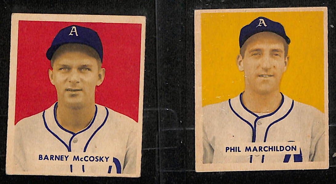 Lot of (10) 1948-1955 Bowman Baseball Cards w. Red Schoendienst & Ernie Banks (2nd year)