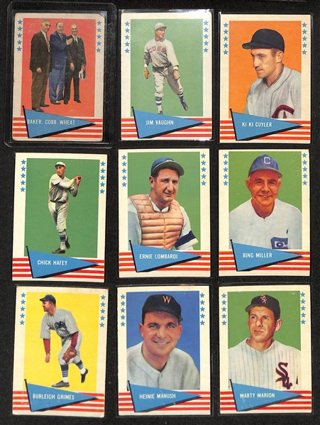 Lot of (14) 1961 Fleer Baseball Cards & (14) 1963 Fleer Baseball Cards w. 1963 Warren Spahn Beckett RCR 4.5