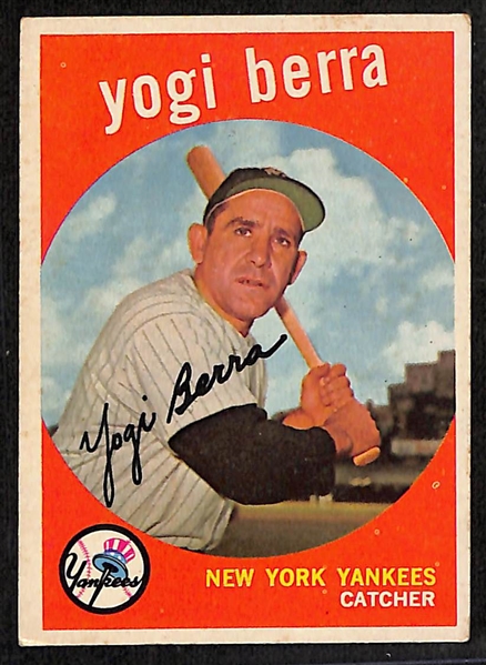 Lot of (44) 1958-1969 Topps Baseball Cards w. 1959 Yogi Berra