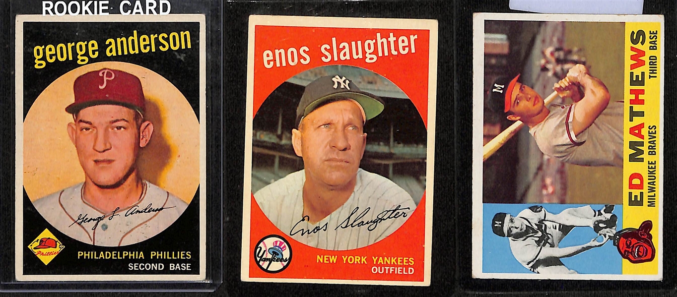 Lot of (44) 1958-1969 Topps Baseball Cards w. 1959 Yogi Berra