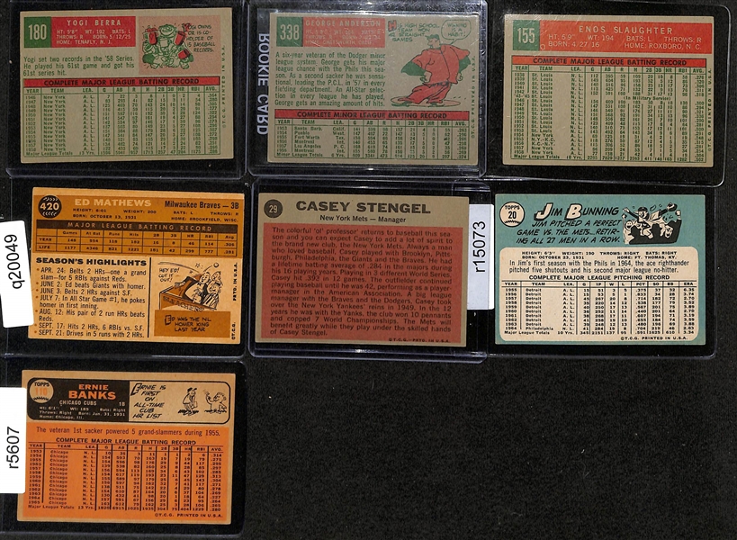 Lot of (44) 1958-1969 Topps Baseball Cards w. 1959 Yogi Berra