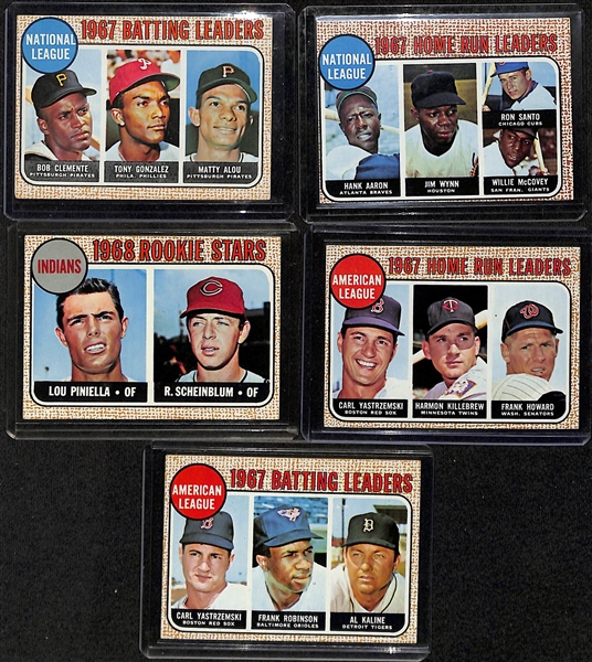 Lot of (240) Assorted 1968 Topps Baseball Cards w. (2) Tom Seaver Cards (2nd year)