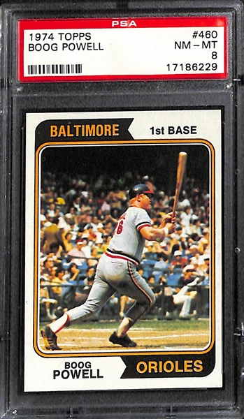  Lot of (4) 1974 PSA Graded Topps Baseball Cards - Cey, Jenkins, Powell, Mets Mgr 