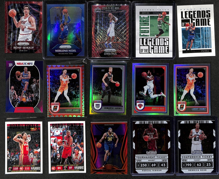 Basketball Card Bulk Lot (3 Row Box) w. (31) Autographs, (27) Numbered Cards, Top Rookies (LeBron, Anthony Edwards), +
