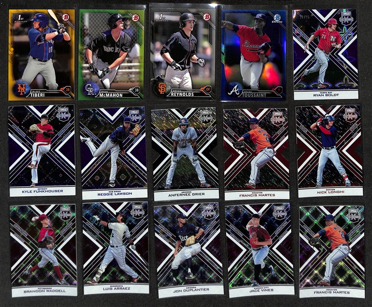 Baseball Card Bulk Lot (2 Row Box) w. 77 Autographs + Jerseys, (70) Numbered Cards, Rookies, +