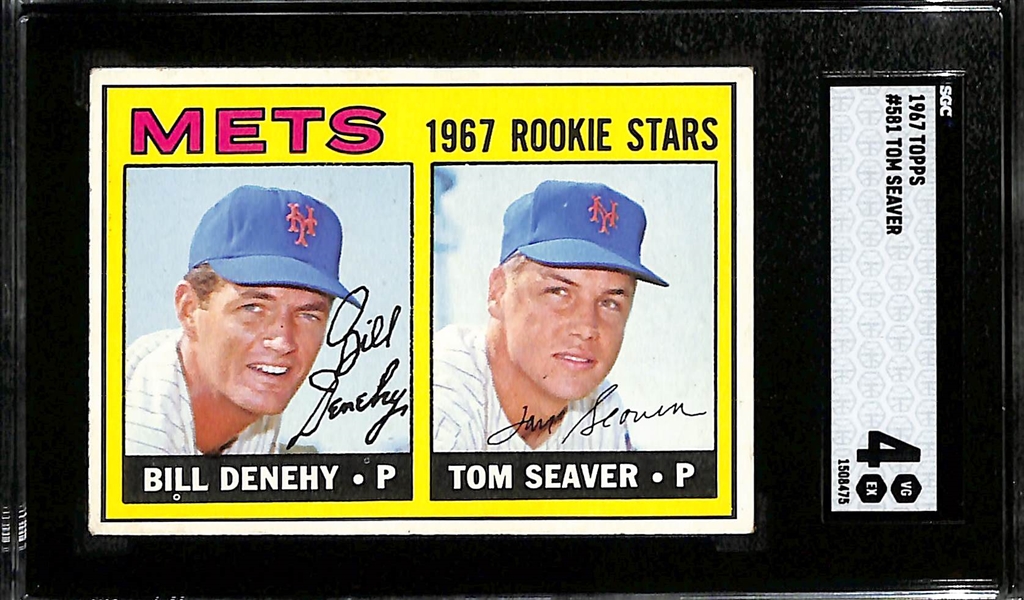 1967 Topps Tom Seaver #581 Rookie Card Graded SGC 4