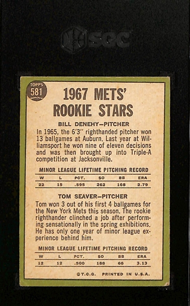 1967 Topps Tom Seaver #581 Rookie Card Graded SGC 4