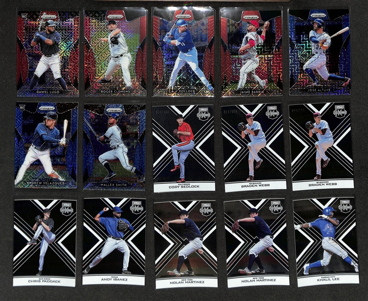 Baseball Card Bulk Lot (4 Row Box) w. (54) Autographs + Relics, (69) Numbered Cards, Top Rookies, +