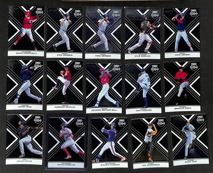 Baseball Card Bulk Lot (4 Row Box) w. (54) Autographs + Relics, (69) Numbered Cards, Top Rookies, +