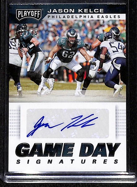 2019 Playoff Jason Kelce Game Day Signatures Autograph (#/75)