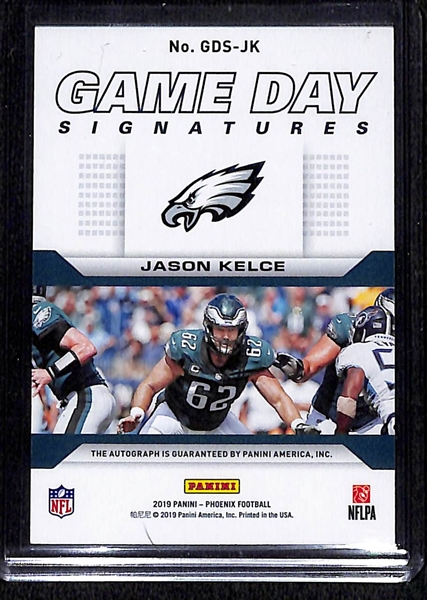 2019 Playoff Jason Kelce Game Day Signatures Autograph (#/75)