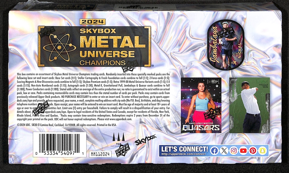 2024 Upper Deck Skybox Metal Universe Champions Factory Sealed Hobby Box