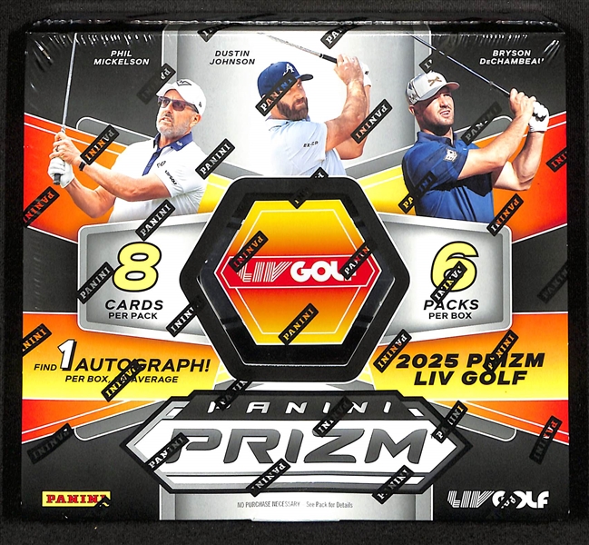 2025 Panini Prizm LIV Golf Hobby Box, Factory Sealed (1 autograph)