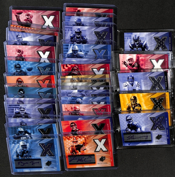 2004 Upper Deck SPx NFL Rookie SPXciting Autograph Rookie Card Set (All 31 Cards) w.  Eli Manning SGC 8 (10 Auto) , Ben Roethlisberger SGC 8 (10 Auto), Philip Rivers SGC 8, Larry Fitzgerald SGC 8.5, +