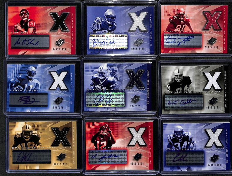 2004 Upper Deck SPx NFL Rookie SPXciting Autograph Rookie Card Set (All 31 Cards) w.  Eli Manning SGC 8 (10 Auto) , Ben Roethlisberger SGC 8 (10 Auto), Philip Rivers SGC 8, Larry Fitzgerald SGC 8.5, +