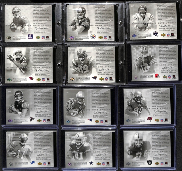2004 Upper Deck SPx NFL Rookie SPXciting Autograph Rookie Card Set (All 31 Cards) w.  Eli Manning SGC 8 (10 Auto) , Ben Roethlisberger SGC 8 (10 Auto), Philip Rivers SGC 8, Larry Fitzgerald SGC 8.5, +