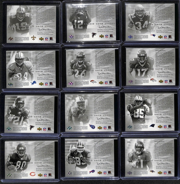 2004 Upper Deck SPx NFL Rookie SPXciting Autograph Rookie Card Set (All 31 Cards) w.  Eli Manning SGC 8 (10 Auto) , Ben Roethlisberger SGC 8 (10 Auto), Philip Rivers SGC 8, Larry Fitzgerald SGC 8.5, +