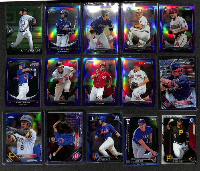 Baseball Card Bulk Lot (3 Row) w. (36) Autographs + Jerseys, (27) Numbered Cards, Top Rookies, +