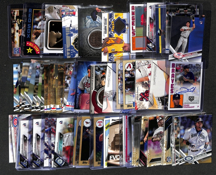 Lot of (3) Complete Sets - 2017 Topps, 2016 Topps Update, 2019 Topps Series 2 w. Inserts, Parallels, Autographs (Judge, Tatis, Seager Rookies)