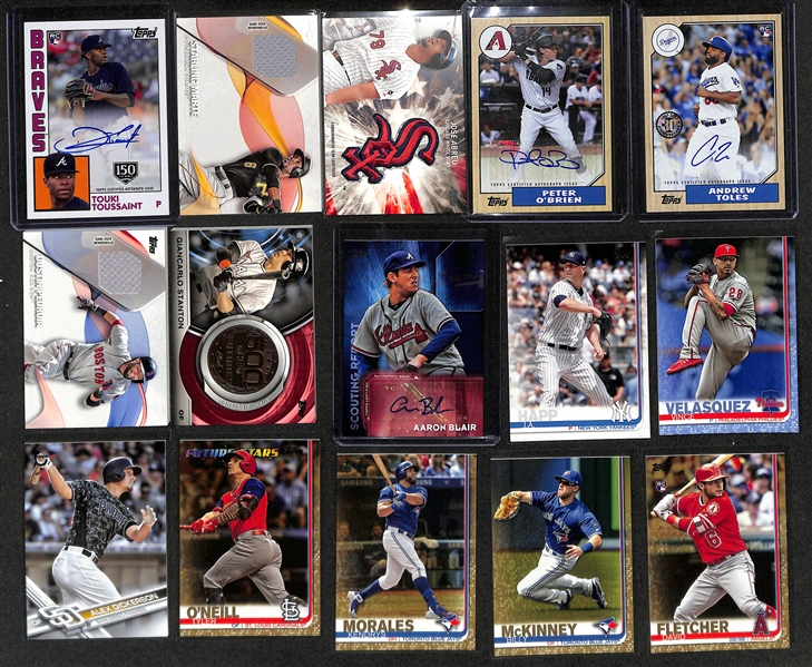 Lot of (3) Complete Sets - 2017 Topps, 2016 Topps Update, 2019 Topps Series 2 w. Inserts, Parallels, Autographs (Judge, Tatis, Seager Rookies)